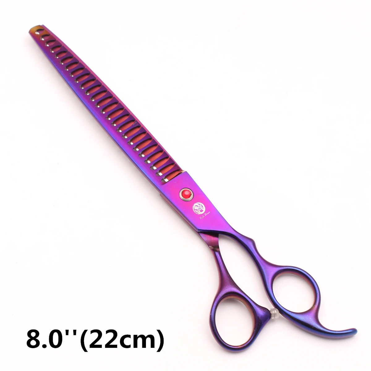 8 ''개 손질 가위 얇은 가위 Fishbone 전문 고양이 가위 동물 머리 절단 Janan Steel Purple Dragon Z4003