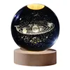 6cm 3D Crystal Ball Crystal Planet Night Light Laser Engraved Solar System Globe Astronomy Birthday Gift Home Desktop Decoration 5