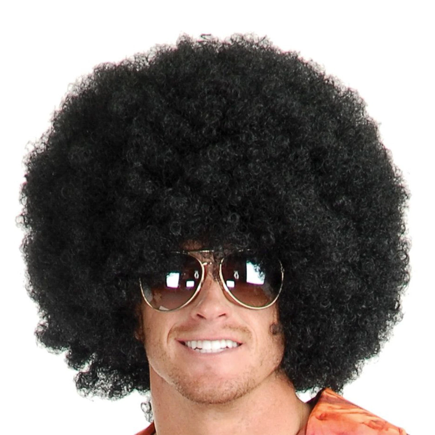 Afro Wigs Premium Synthetic Afro Wig 14 Inches Short Curly Afro Kinky Wig 70s Bouncy Huge Fluffy Puff Wigs for Women and Men
