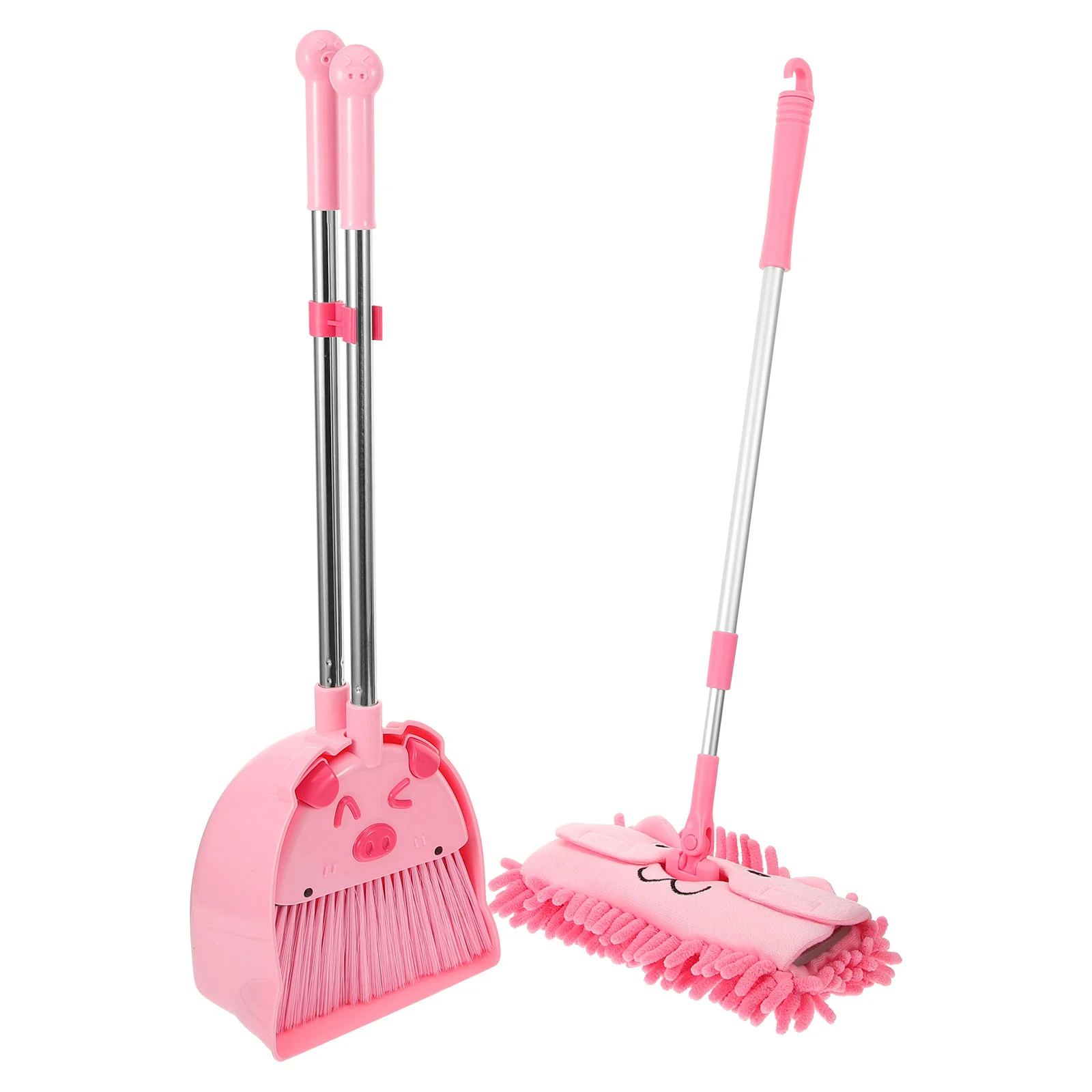 

Kid Cleaning Set Toddler Broom Mop Tool Pretend Play Children Housekeeping Kit Gift Pink