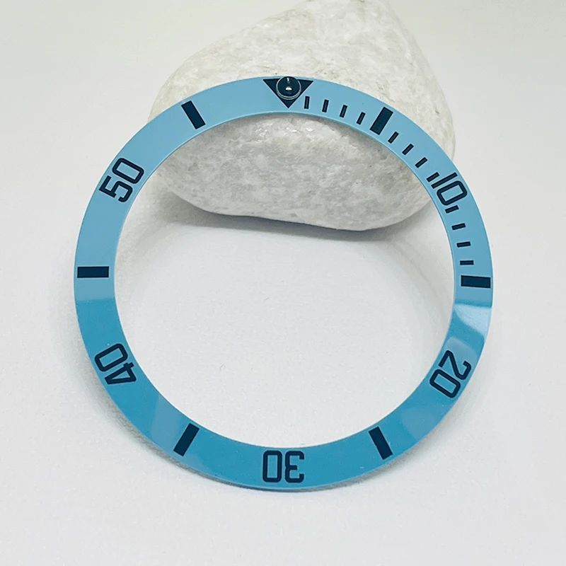 Blue Curved Ceramic Bezel Insert