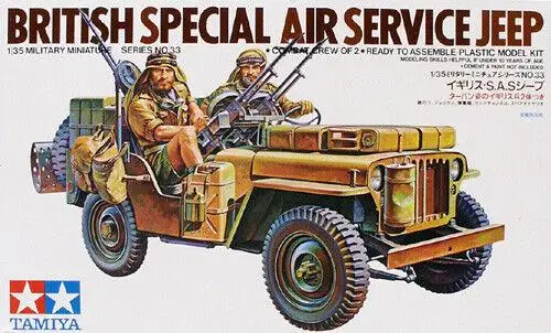 Tamiya 35033 Kit Modello In Scala 1/35 British Sas Special Air Service Patrol Jeep