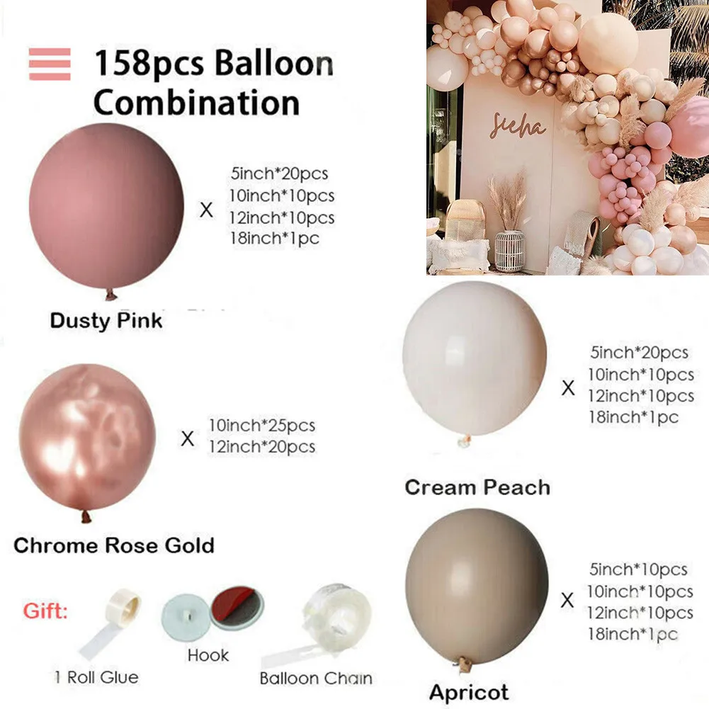 

Party Supplies Balloon Set Balloons Kit Accessories Blush Nude Color Decoration Latex Wonderful For Wedding Arch Garland