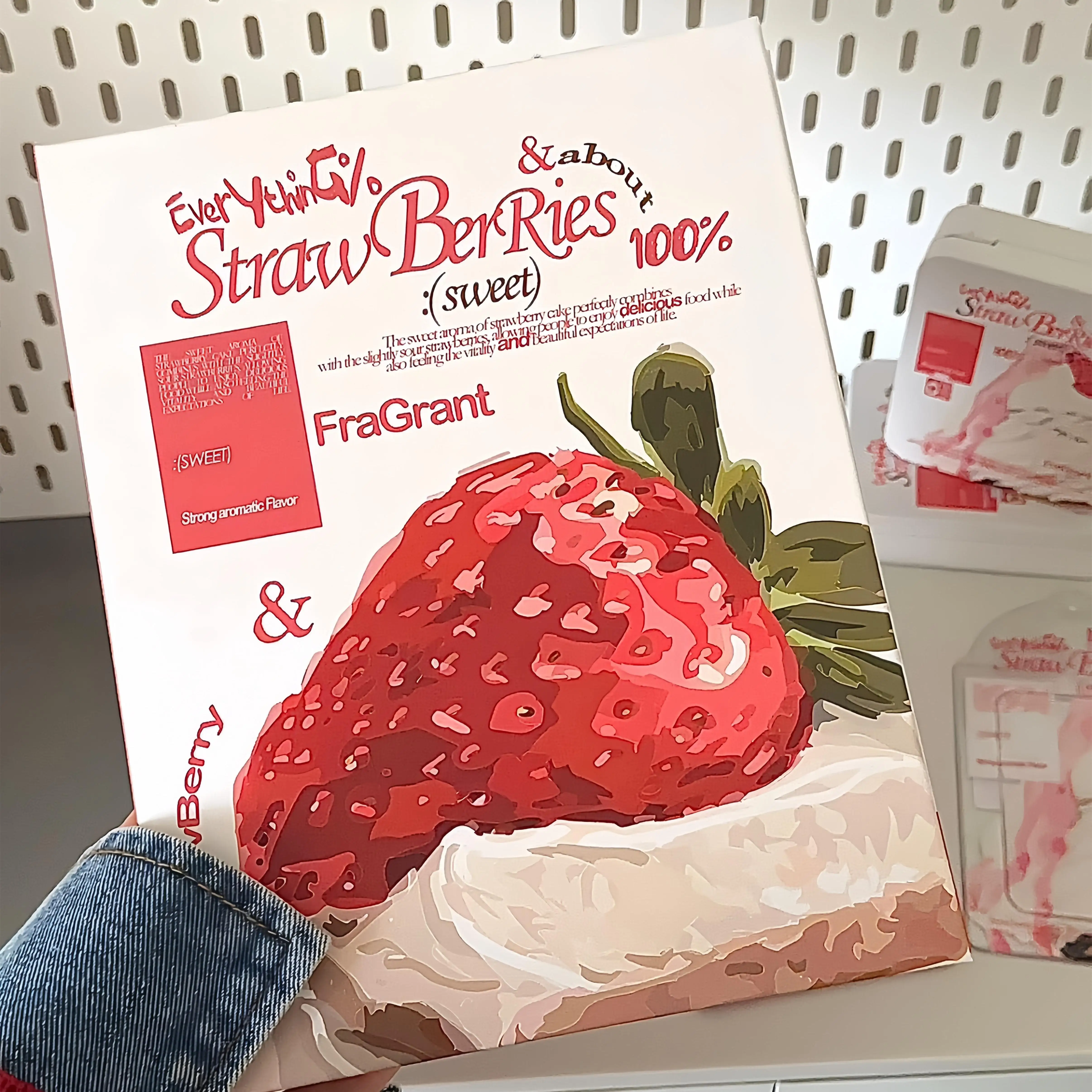 Sweet Strawberry A5 4-Grid Binder Hard Cover Card Album K-Pop Idol