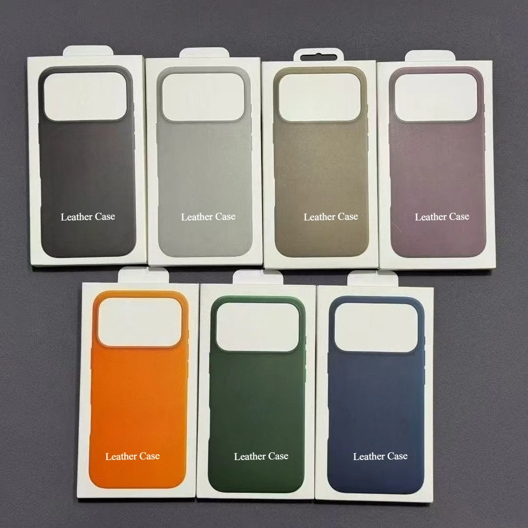 Leather MagSafe-Compatible Wireless Charging Case - Anti-Drop Protection