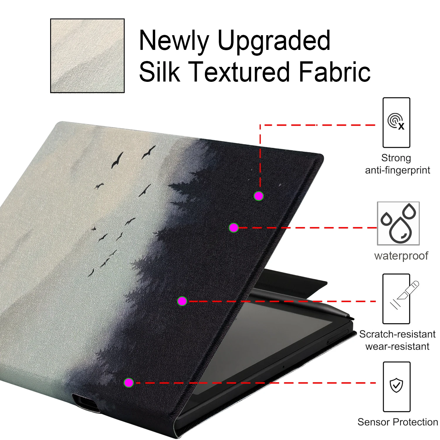 Bigme B7 カラー (2025) 用磁気スタンドケース 磁気ペンバックル付き超