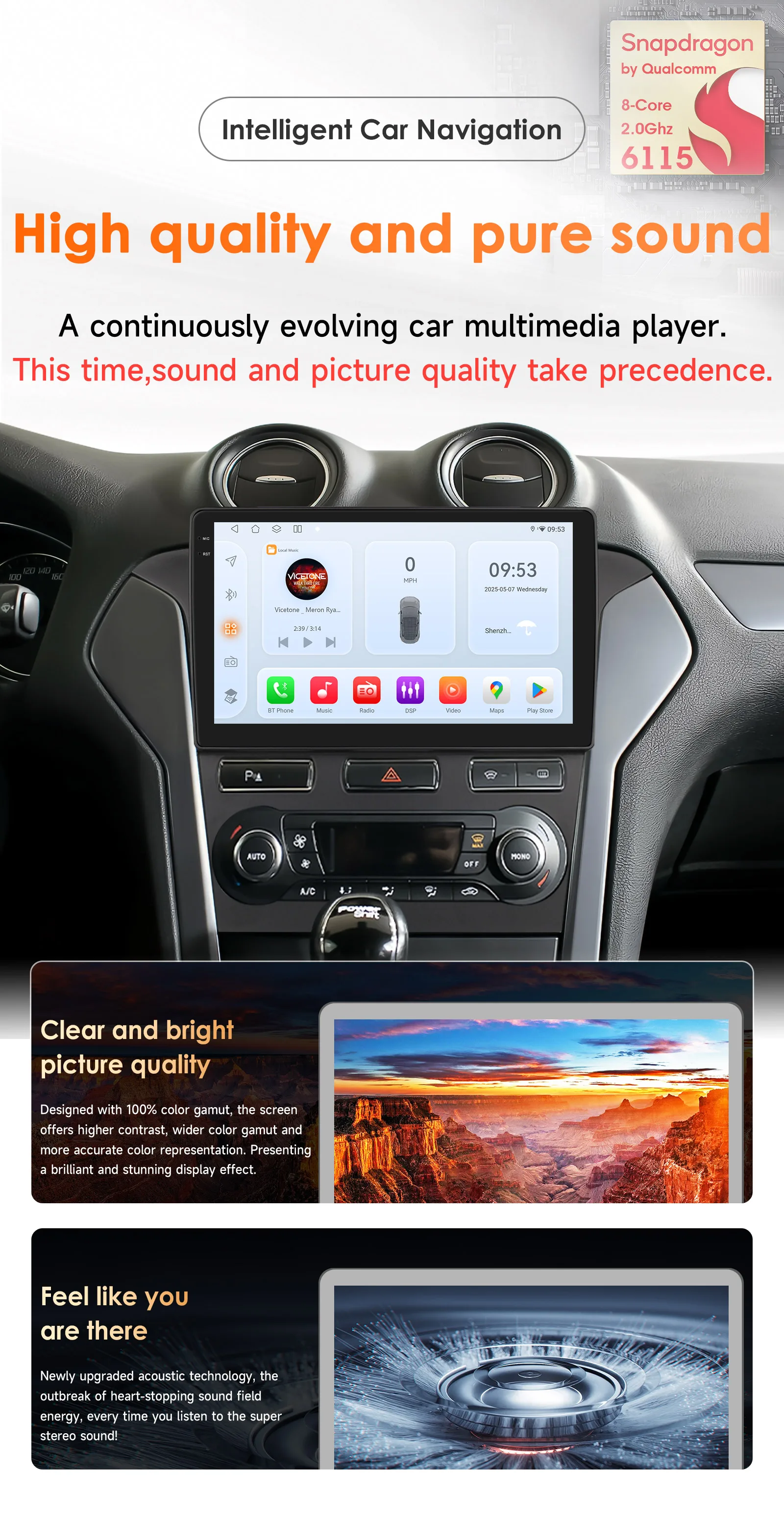 Hizpo 10,1 "Intelligente Auto Systeme Für Ford Mondeo 4 MK4 2010-2014 5G Wifi Auto Radio multimedia-Player GPS Navigation Autoradio – Detail 3