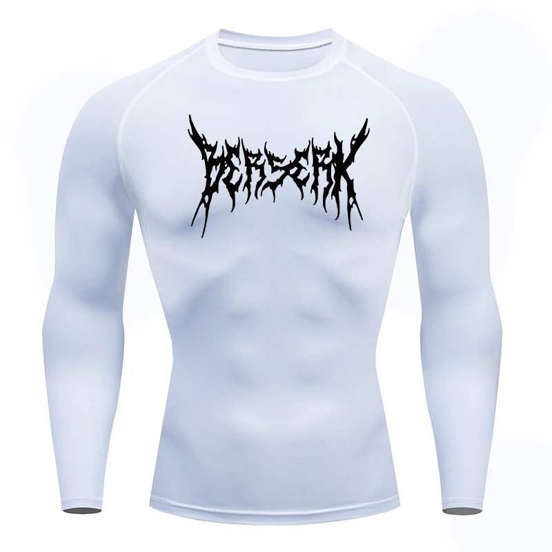 Gym Workout Rash Guard for Men Athletic Quick Dry Compression Shirts Berserk Print Tshirts Tees Tops Undershirts Baselayers sport t shirt running t shirt running t shirts fitness clothes compression t shirt men t shirts men undershirts