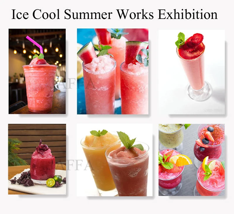Description Picture 3 of item110V/220V Double Tank Smoothie Slush Machine Ice Cream Machine 300W Snow Melting Machine Commercial Smoothie Granita Machine
