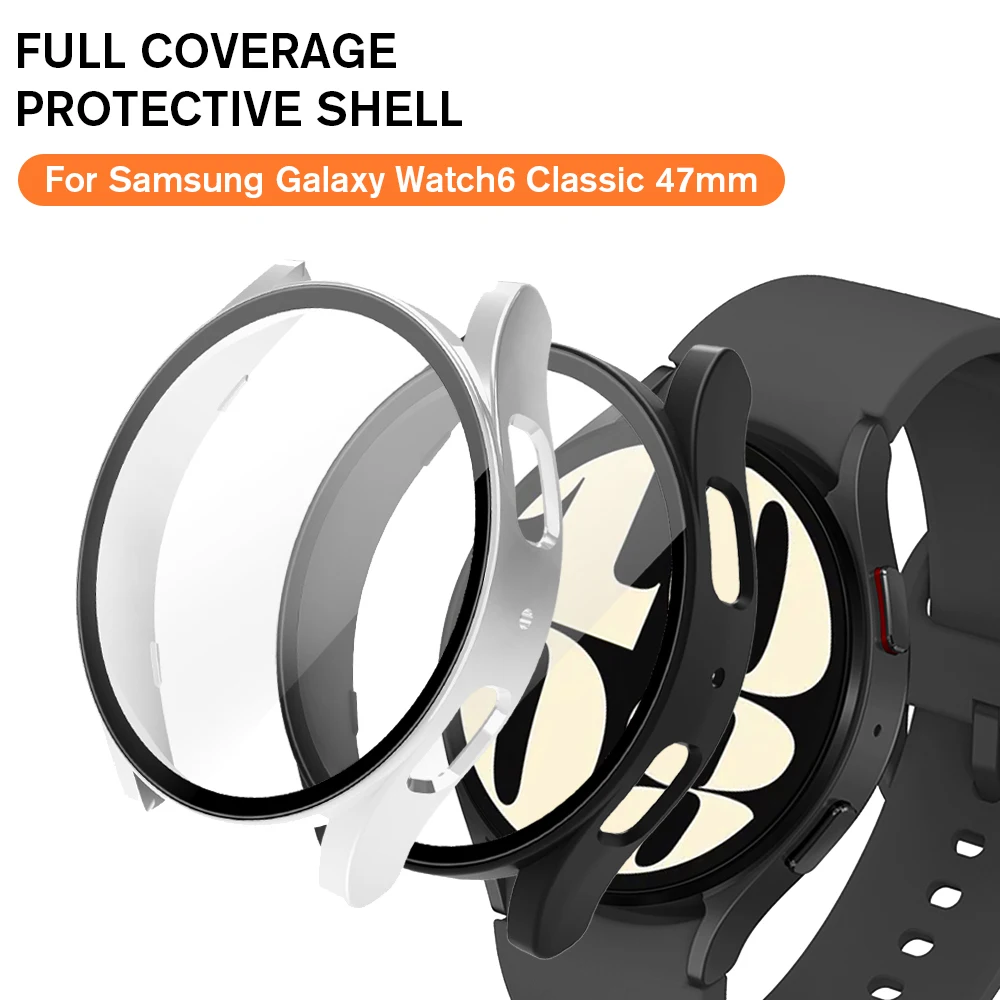 Per Samsung Galaxy Watch6 Classic Protective Glass + Case Watch 6 40Mm 44Mm Watch6Classic 47Mm 43Mm Cover Smartwatch Accessori