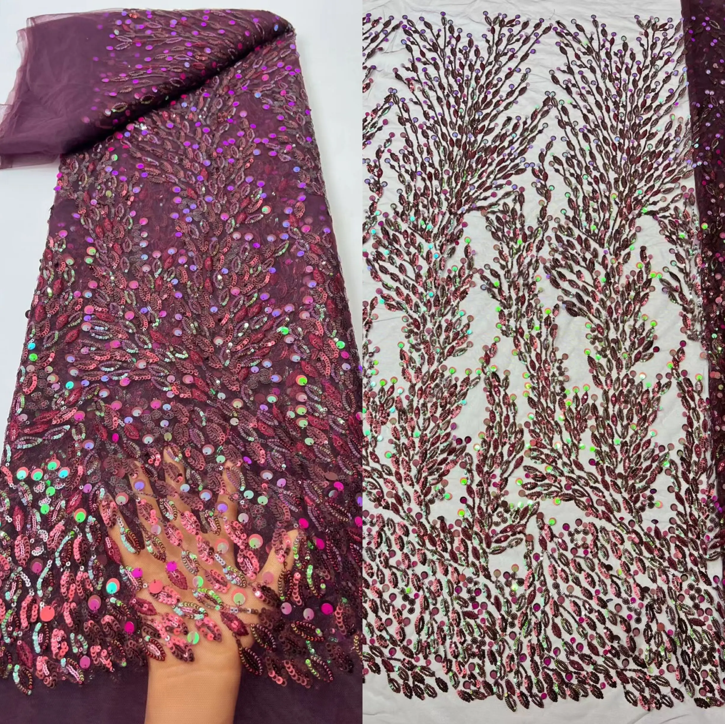 

Африканское кружево Frabric S-1226285, Высококачественная французская тюль, кружева пайетки, вышитая кружевная ткань для свадебного платья