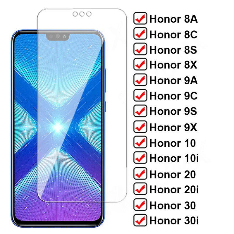 9D Full Có Kính Cường Lực Cho Huawei Honor 8X 8A 8C 8S 9X 9A 9C 9S Cường Lực Bảo Vệ Màn Hình tôn Vinh 10 20 30 Lite 10i 20i 30i Glas t mobile screen protector