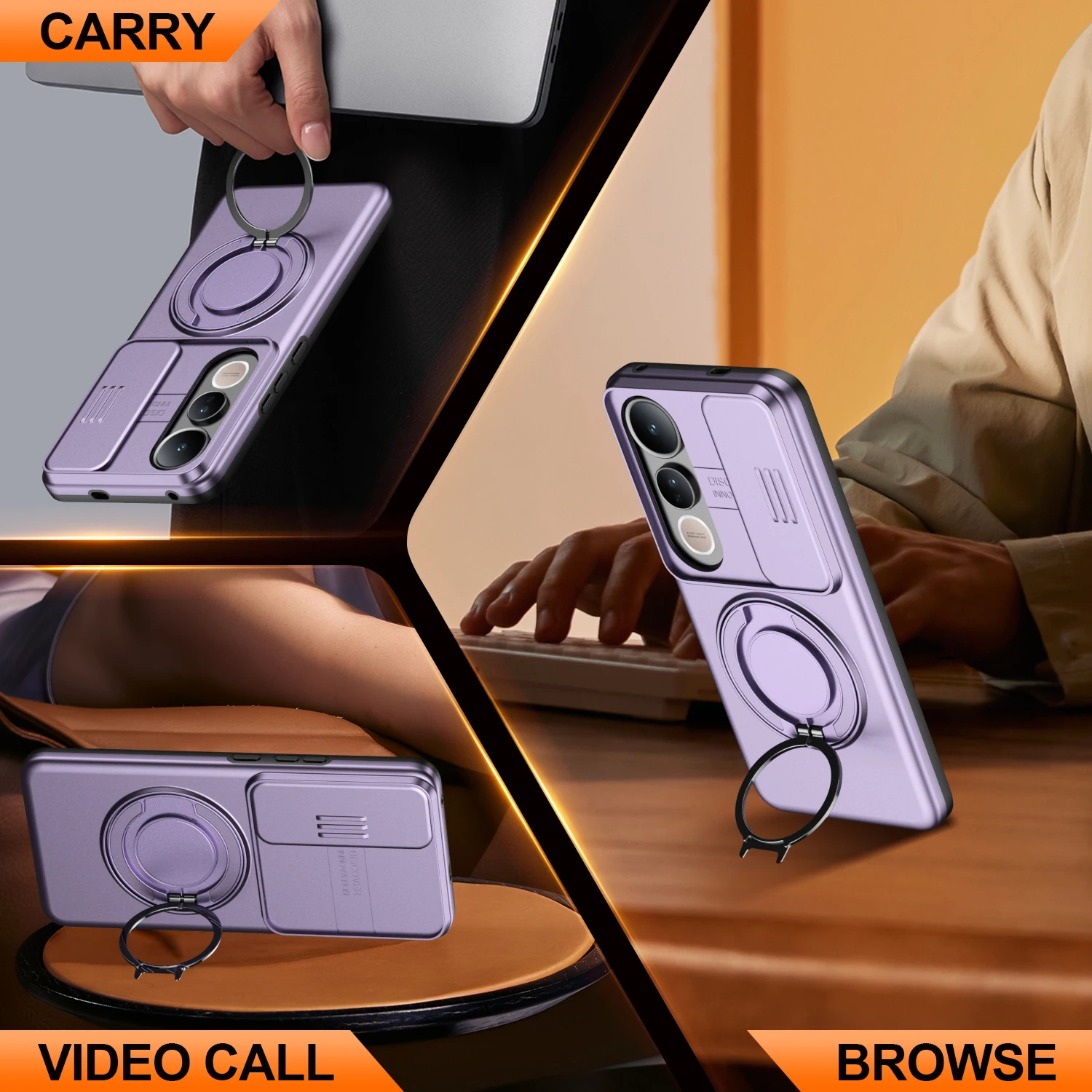Sliding Camera Cover for Vivo Smartphones - Protective Mobile Phone Case