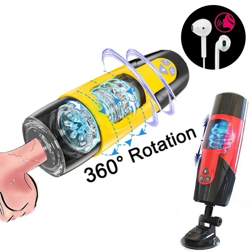 Automatyczny męski Masturbator teleskopowy obrót pochwy masturbacja ...