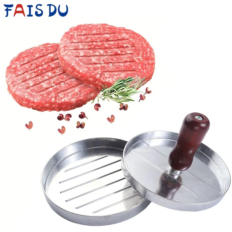 Aluminum Burger Press Patty Maker Manual Non-Stick Meat Presser Meat Beef Veggie Hamburger Mold Kitchen Gadgets burger press