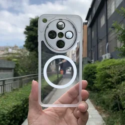 OPPO Find Series Soft Silicone Shockproof Clear Bumper with Camera Protection and MagSafe Compatibility for OPPO Find X6 Pro (WHITE)