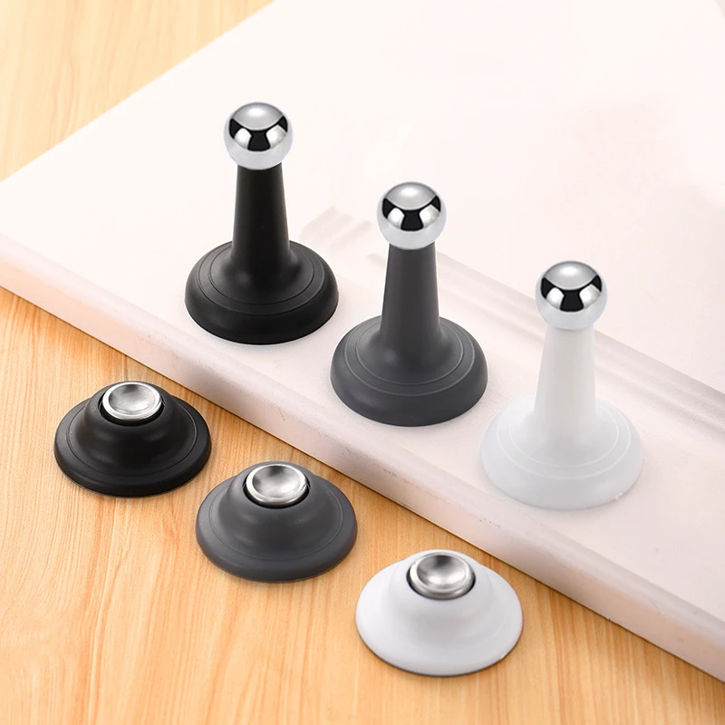 Mute Door Suction ABS Anti-collision Strong Magnetic Door Stopper Non-Punch Strong Adhesive Ground Suction Stop