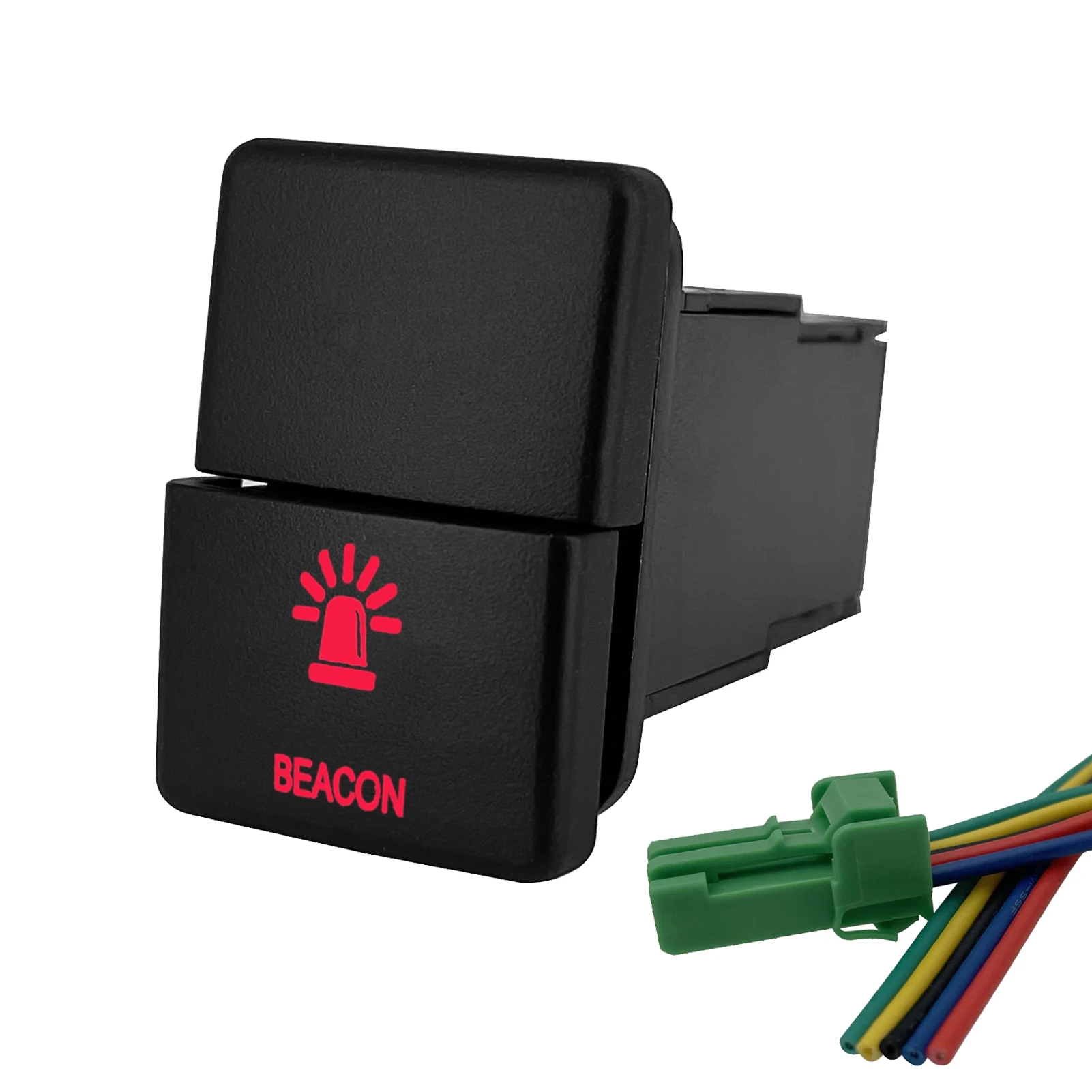 Interruttore A Pulsante Momentaneo Beacon Interruttore A Pulsante Retroilluminato A Led Rosso E Verde (On)-Off Per Toyota 4Runner Prado Fj Cruiser 3Am