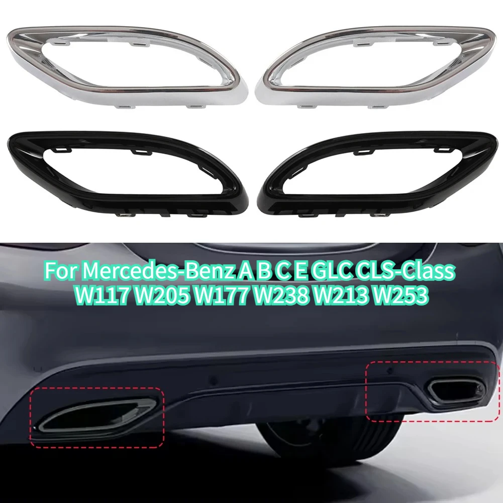 GlossBlackExhaustTipCoverTrimsReplacementforMercedes‑BenzABCEGLCCLS‑ClassW117W205W177W238W213W253-AliExpress