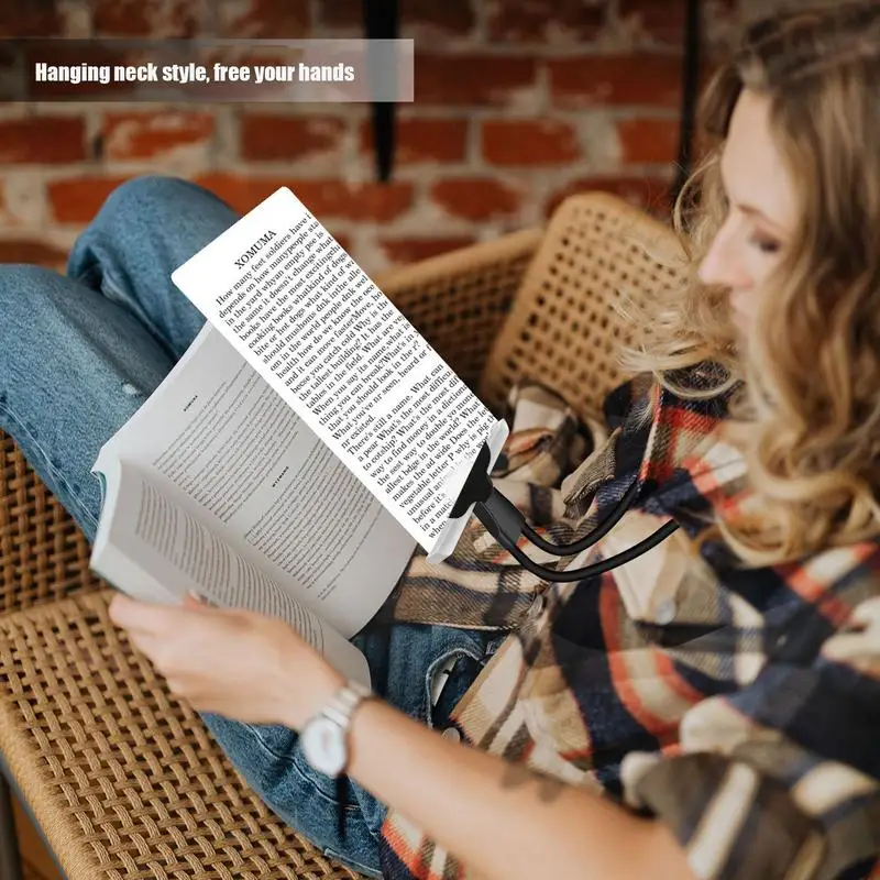 Reading Magnifier Hand-Free Magnify Glass Acrylic Material Full Book Page Magnifier For Full Book Page Sewing The Old 2