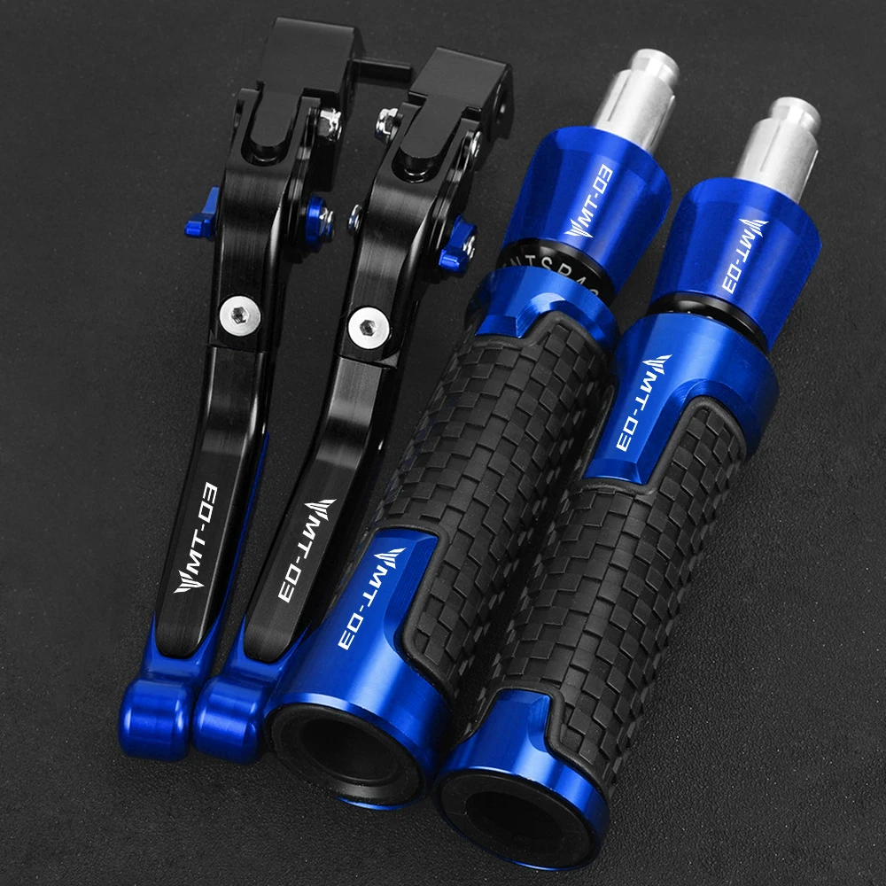 

Motorcycle MT-03 mt03 Adjustable Brake Clutch Levers 7/8" 22MM Handlebar Hand Grips Ends For YAMAHA MT03 MT 03 2005 2006 -2014