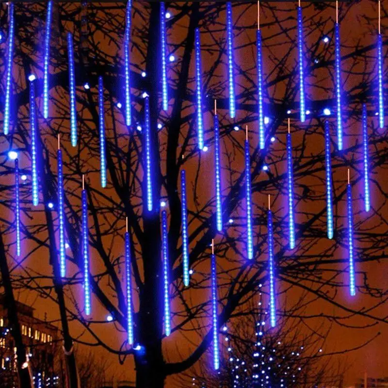 32/24/16/8 Tubes LED Meteor Shower Light Holiday String Light Fairy Lamp Garden Yard Outdoor Street Wedding Christmas Decoration