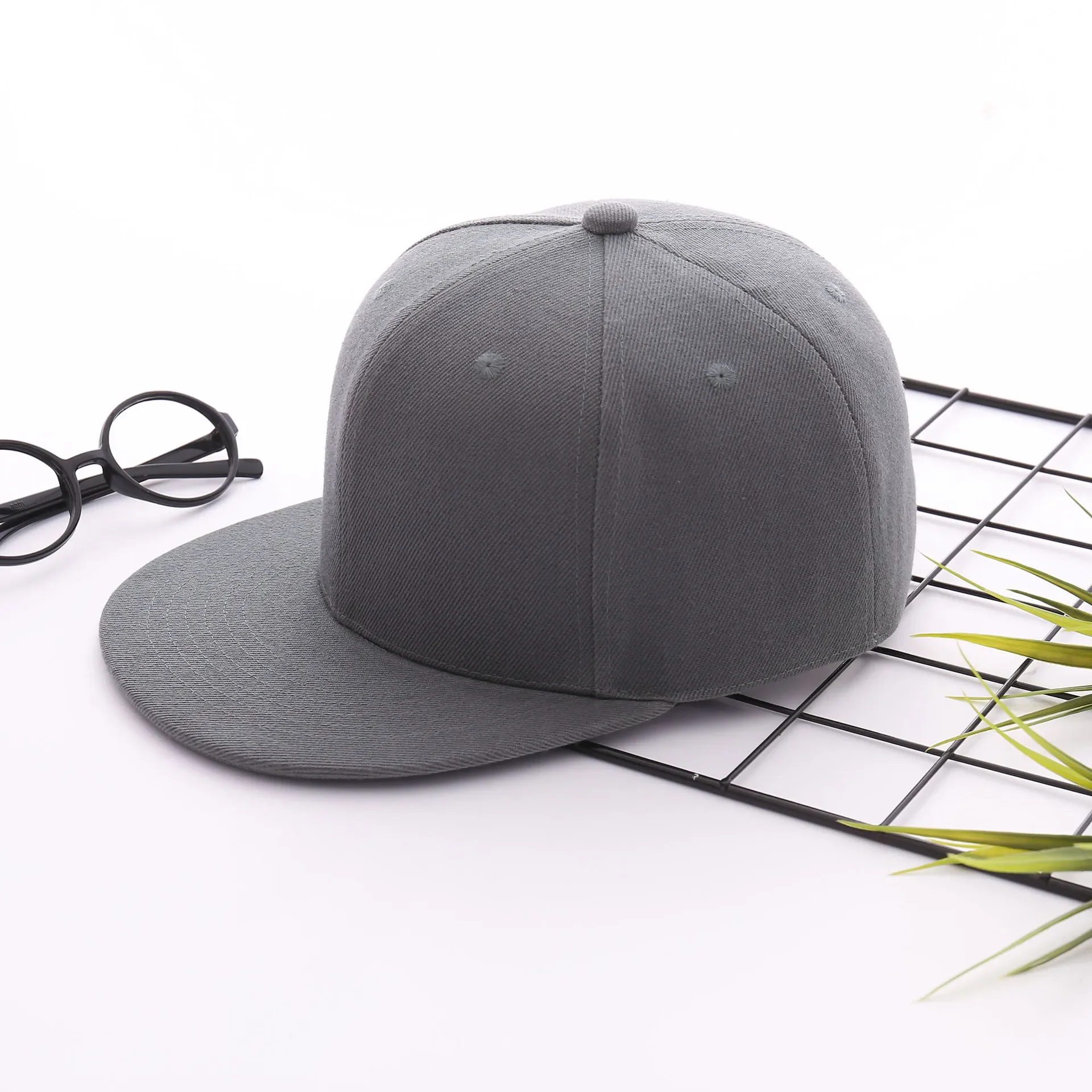 

Spring and summer new fruit embroidery big eaves fisherman hat simple basin hat wild sun visor GRAY22