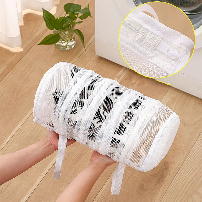 Shoes Laundry Bag Coarse Net Dirty Canvas Shoes Storage Pouch Hangbag Sneakers Wash Protection Sleeve Slippers Washing Bags New 5