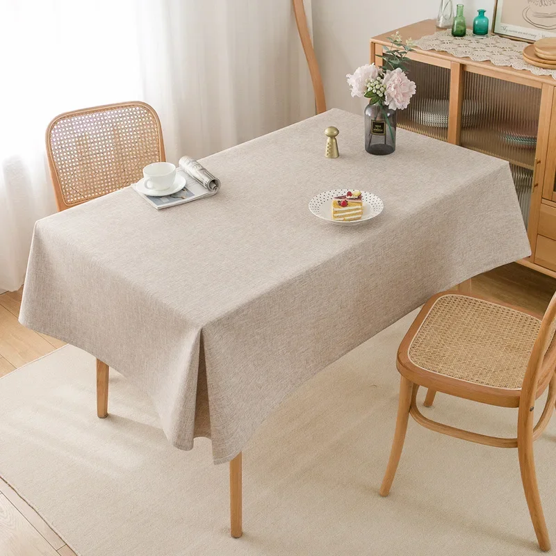 

Solid Color Fabric Tablecloth Thickened Plain Tea Table Dining Tablecloth Table Decoration And AccessoriesTable Party Supplies