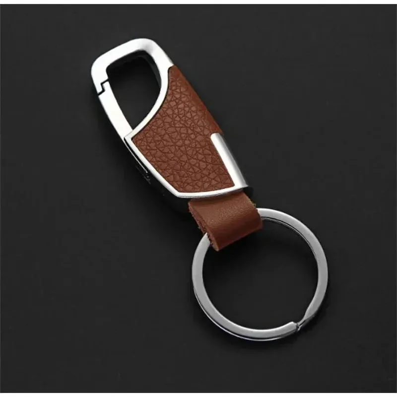 Leather Keychain Unisex Metal Waist Key Ring Car