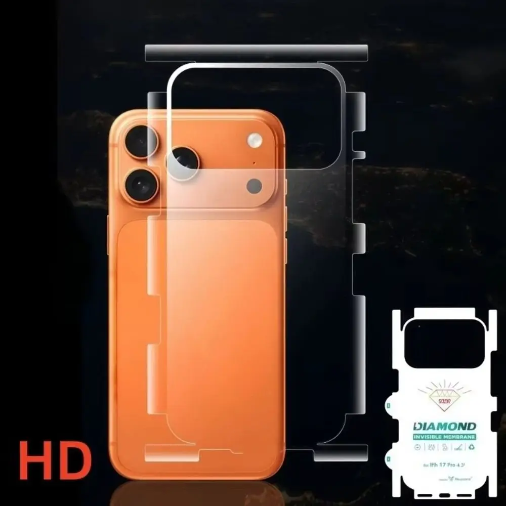 HD Clear Back Screen Protector Soft TPU Anti-Shatter Screen Protector Film Anti-scratch Matte Film for iPhone 17Pro/17 Pro Max