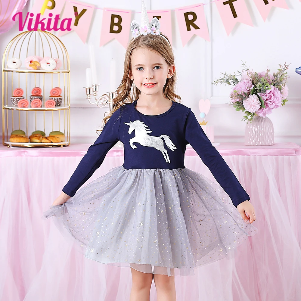 unicorn princess dress Girls Rainbow Costume making it airy and breathable Unicorn Princess Dress Up Clothes