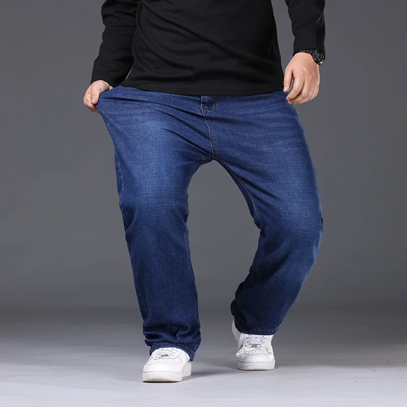 Fashion 10XL Oversize Jeans Men Loose Denim Pants Straight