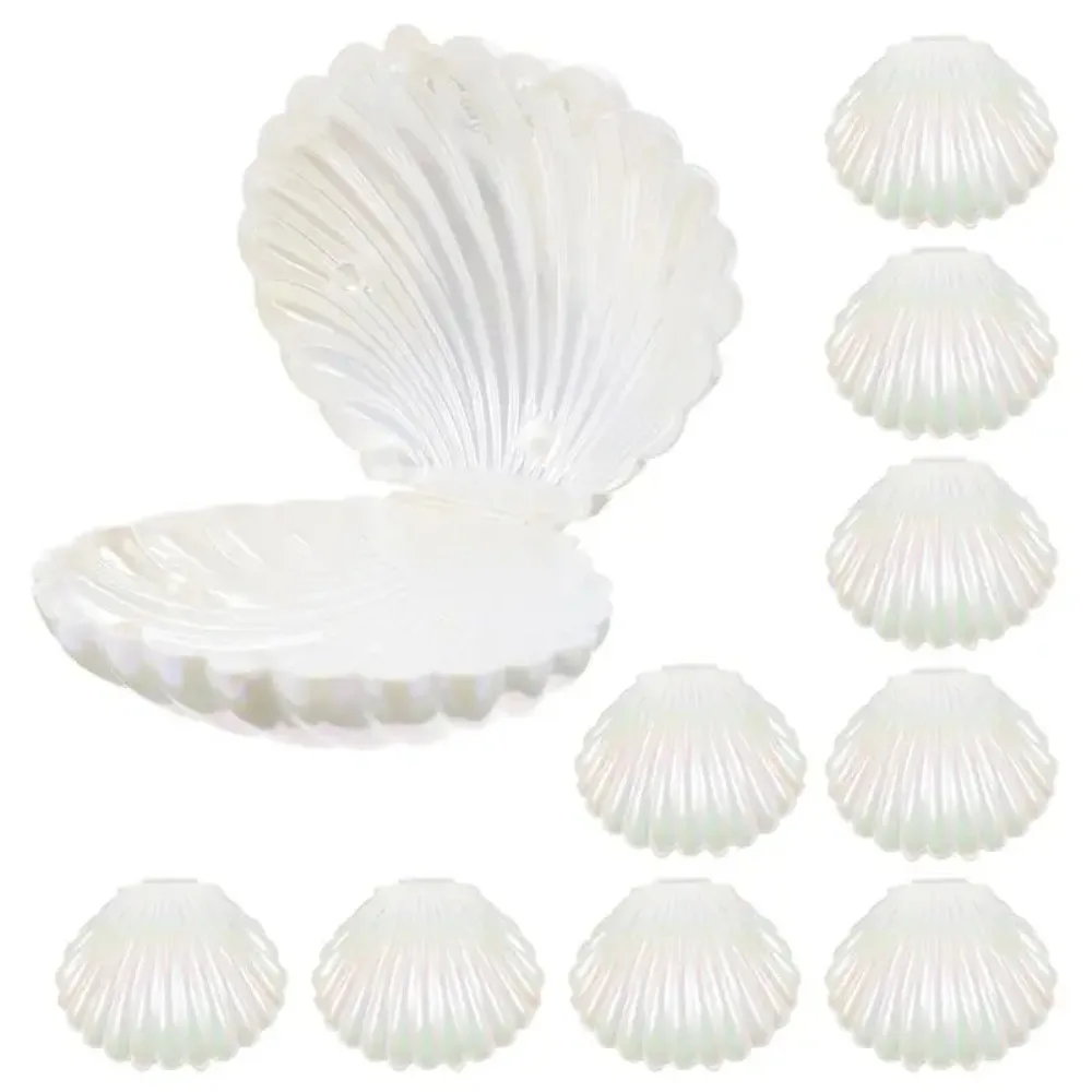10 stücke Plastik Candy Boxen Muschel Muschel Party Dekor Make-up Schmuck Aufbewahrung boxen niedliche Hochzeit Gunst Box – Detail 4