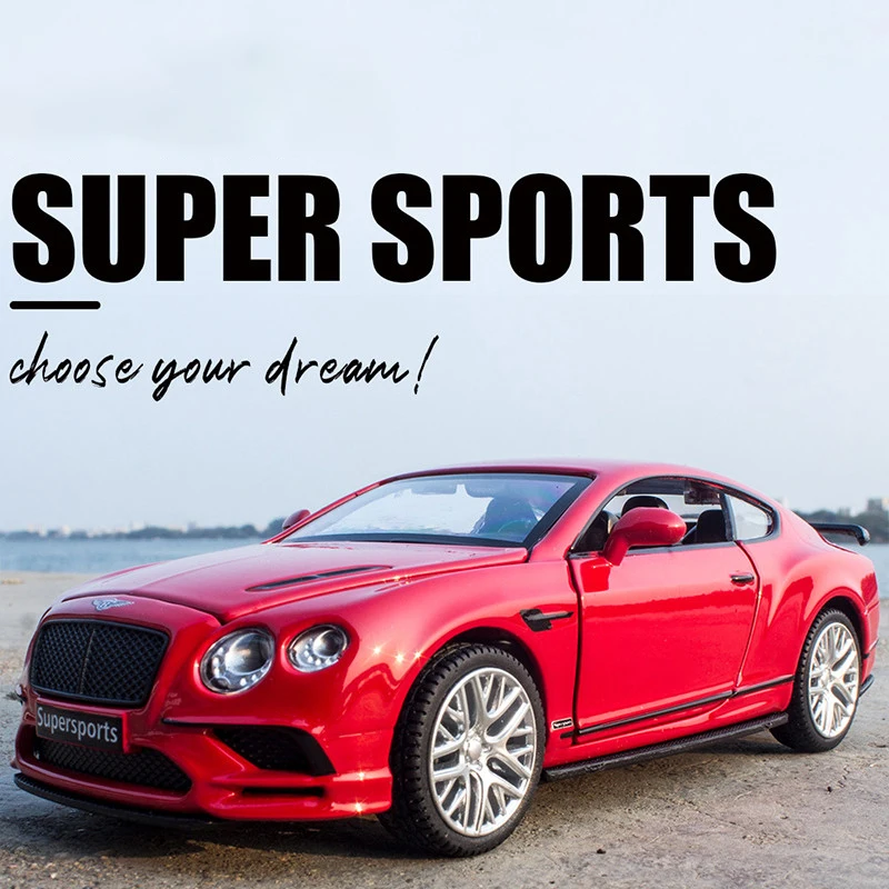 1:32 Bentley Continental Supersports Modello Di Auto In Lega Diecast E Veicoli Giocattolo Raccolgono Regali Di Compleanno Per Ragazzo Giocattolo Per A