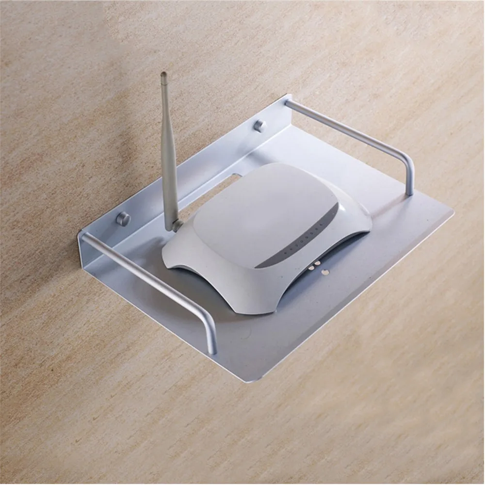 Multipurpose Projector Holder Metal Wall Mount Router Rack Practical Router Shelf Projector Shelf for Living Room Bedroom 5