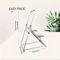 Foldable Stair Stepper Machine - Adjustable Home Climbing Equipment for Cardio & Fat Burn, w/Handles & Non-Slip Pedals 6