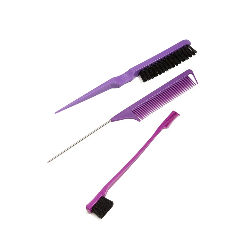 Hair Comb Hair Brush Comb Hair Comb Set 3pcs/lot Double Sided Edge Control Hair Comb Hair Styling Brush Accessories