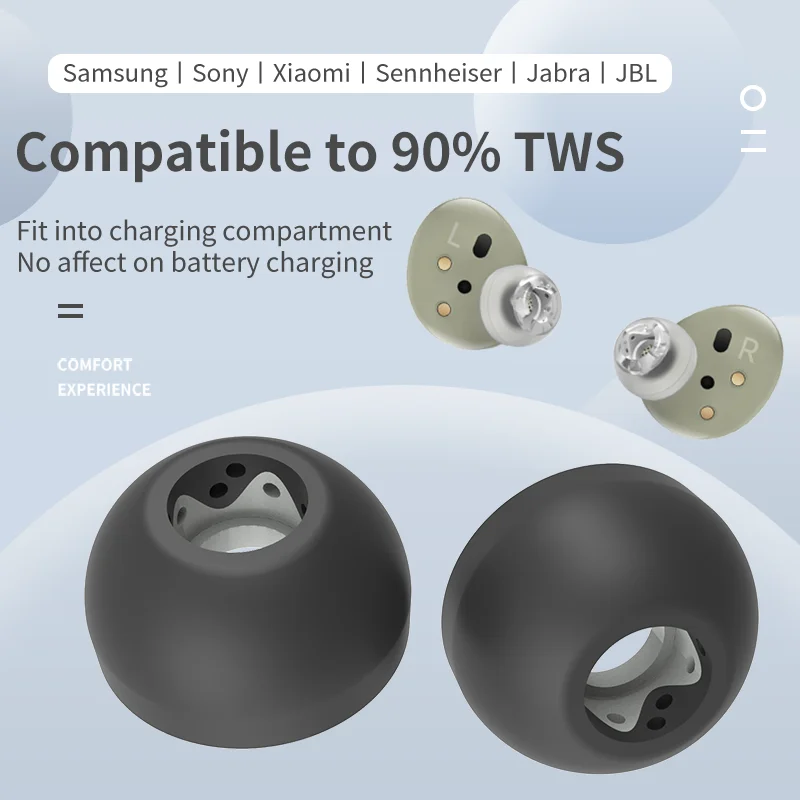 Infiter Eartips for Bose QuietComfort II QC2 TWS Ear tips for Truewireless Earbuds Powerbeats Silicone Earplugs Samsung BudsPro