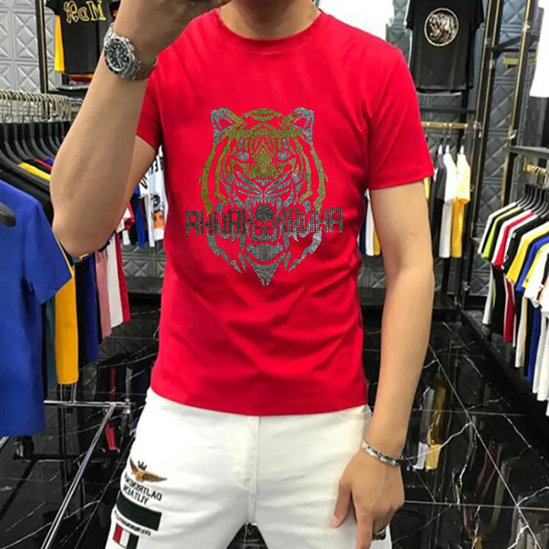 Men's T-shirt With Decorative Studs And Short Sleeves For Men_voghion.com