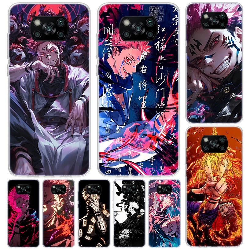 Kaisen J-Jujutsu Ryomen Sukuna Themed Protective Phone Case with Print Design