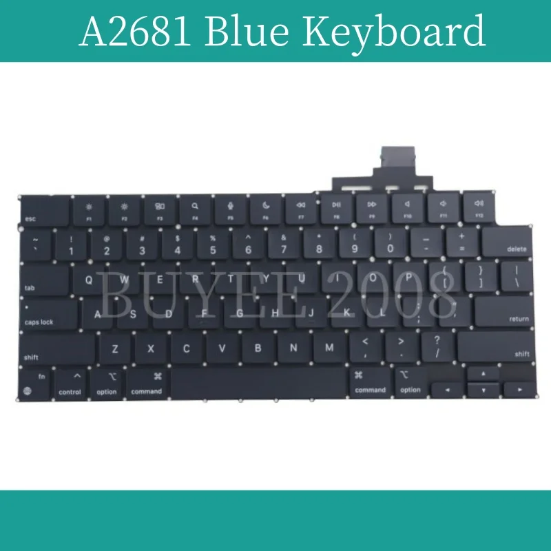 

Оригинальная новая A2681 клавиатура для США, Великобритании, RU, FR, SP, GE, шведская клавиатура, синяя для Macbook Air Retina M2 13,6 дюйма, A2681 2022 года