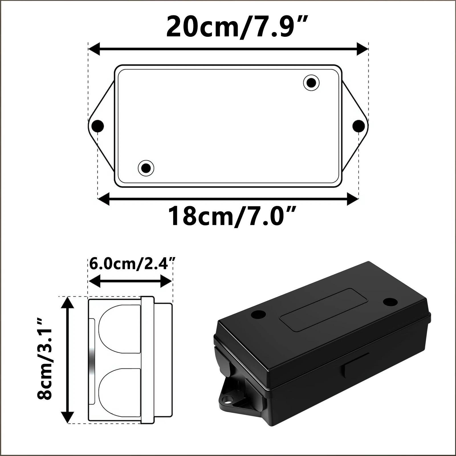 Trailer socket trailer plug socket 7 Way electrical trailer wire junction box 7 gang trailer wire connection box RV light cord plug wiring block holder universal