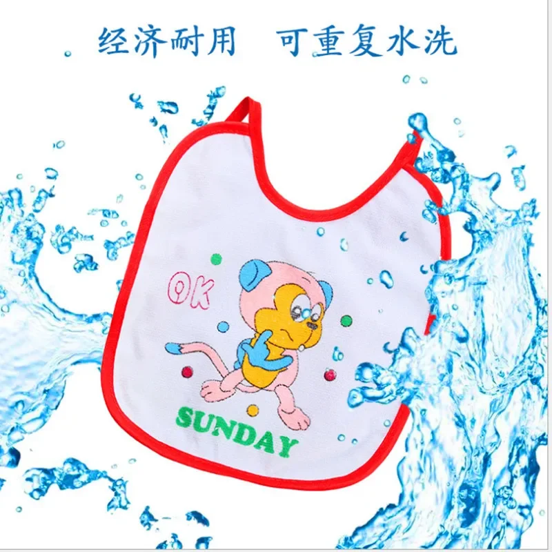 Weekly Without Repeating Baby Bibs U Shaped Newborn Infants Waterproof Printing Burp Cloths Saliva Towel for Baby 7pcs