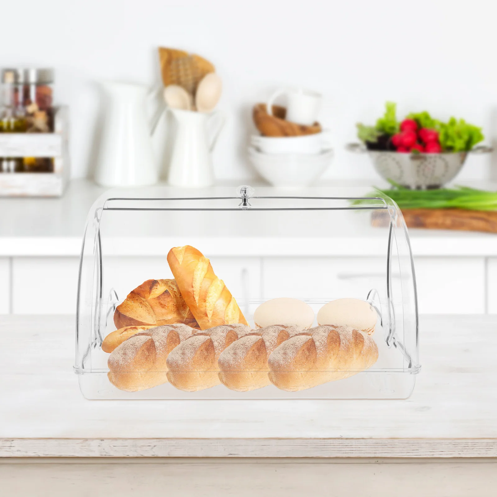 Bread Box Airtight Storage Container Kitchen Counter Holder