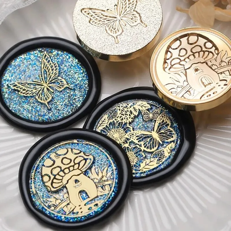 Wax Seal Stamp 1pc 30mm Vintage Sealing Stamp Head Cards Envelopes Wedding Invitations Gift Packaging Scrapbooking