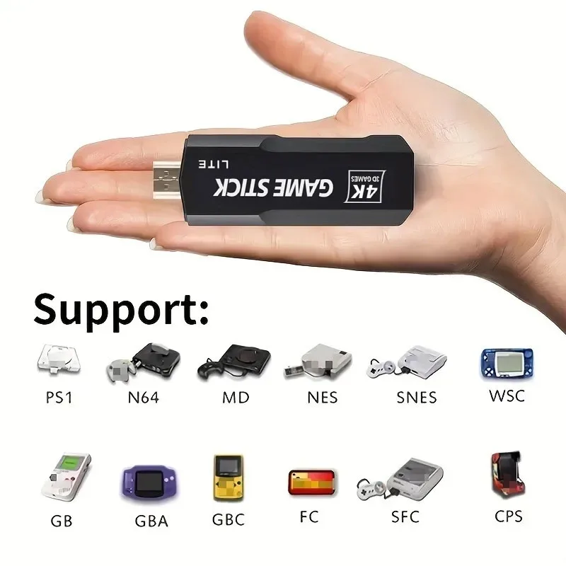 Video Game Stick Console X2 PLUS 2.4G Double Wireless Controller 40000 Games 64GB Retro Games for PSP PS1 FC Boy