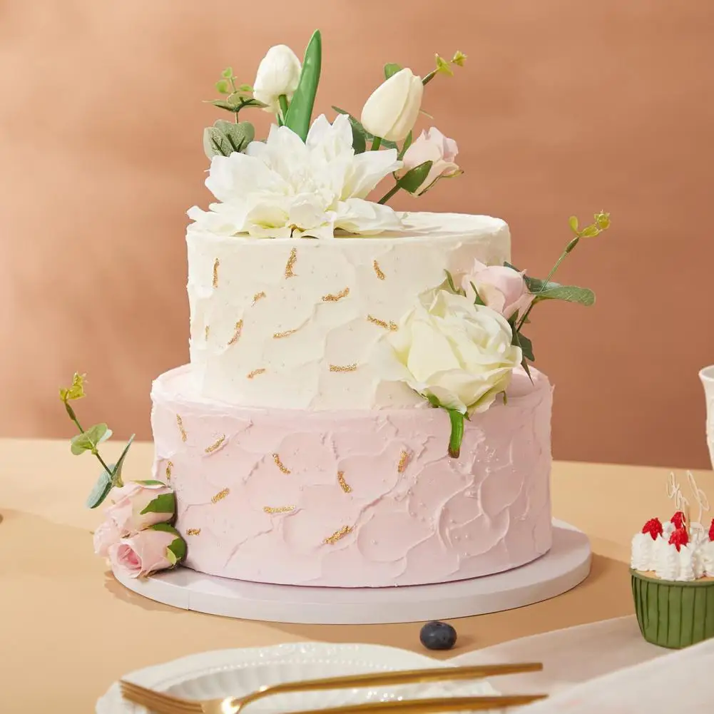 5Pcs/Set 8/10/12-Inch Cake Board Greaseproof Non-stick Food Grade Thick Corrugated Paper Cake Base Holder Plate Baking Supplies