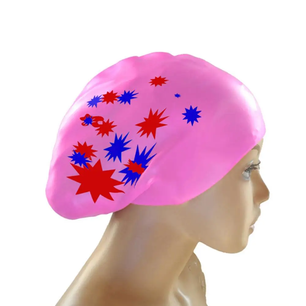 Swimming Cap Women Silicone Long Hair 