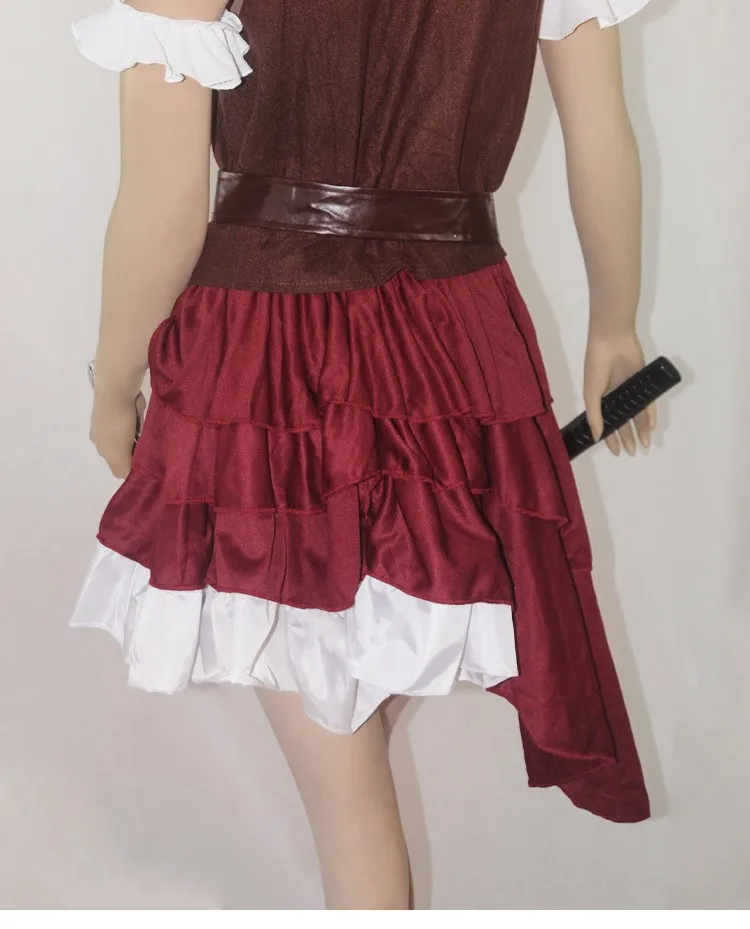 1pc Women Sexy Vintage Medieval Pirate Costume Cosplay Dress Party Fancy Dress Clothing for Female Adult Carnival Costumes